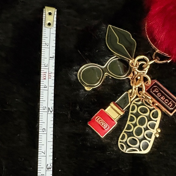 Stylish Gold and Black Keychain Bag Charm Accessory - Picture 7 of 11